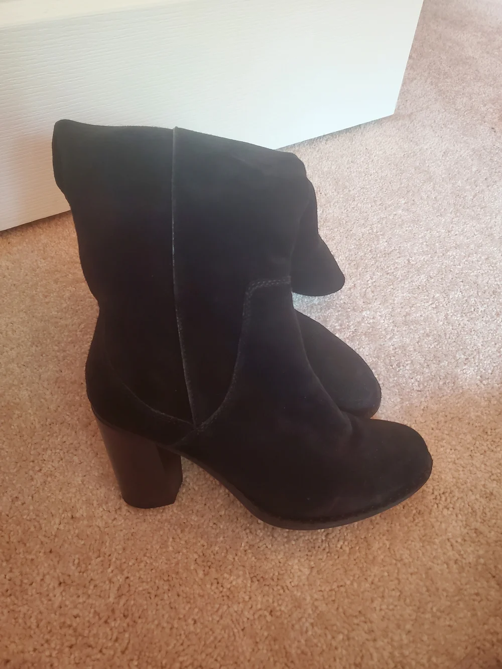 Adrienne Vittadini Black Over-The-Knee Suede Boots